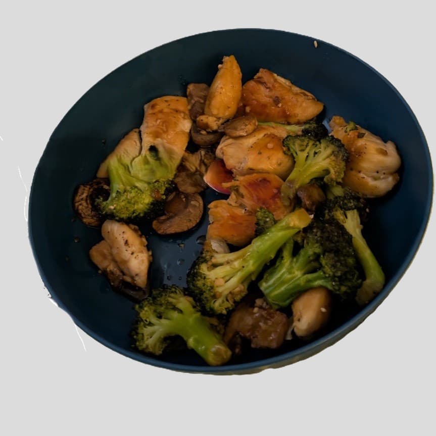 Broccoli, Mushroom & Chicken Stir-Fry