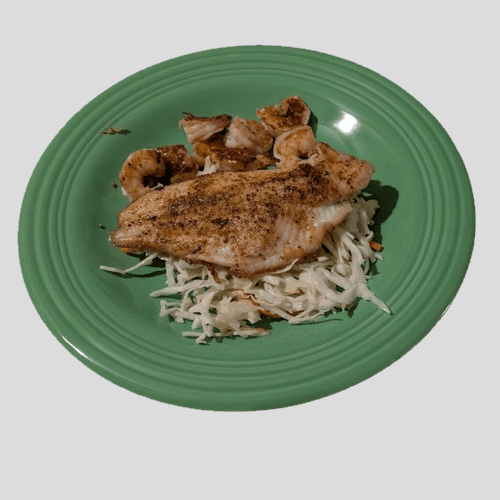 Blackened Catfish with Cajun Slaw